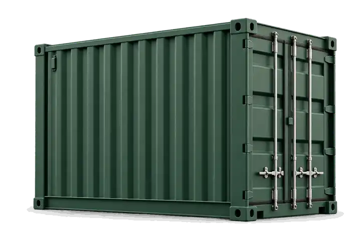 Illustration of a used 10 feet container