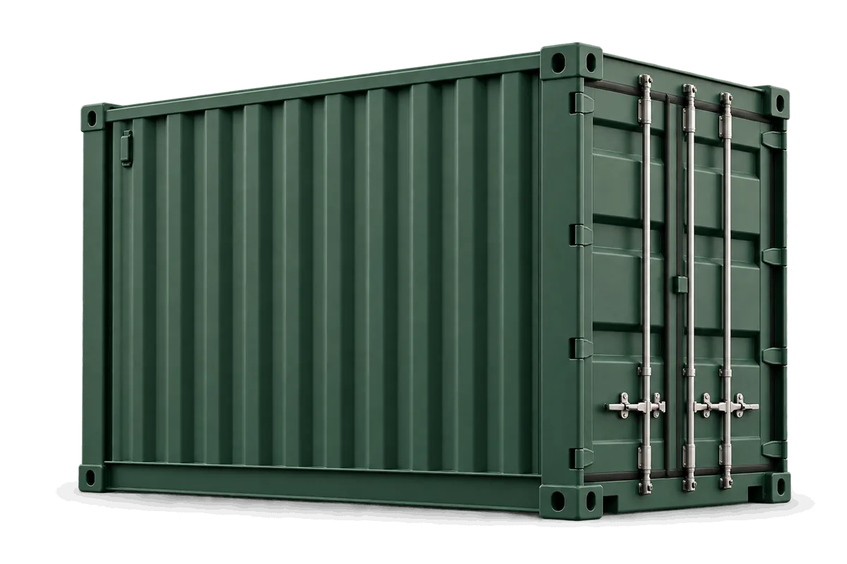 Illustration of a used 10 ft container