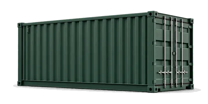 Illustration of a used 20 feet shipping container