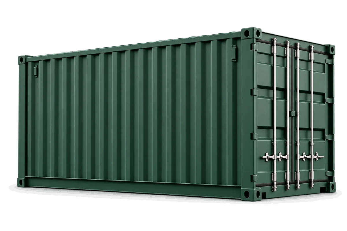 Illustration of a used 20 ft high cube container