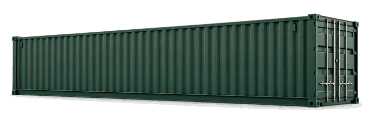 Illustration of a used 40 feet shipping container