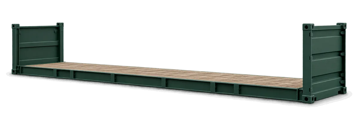 Illustration of a 40 ft flat rack