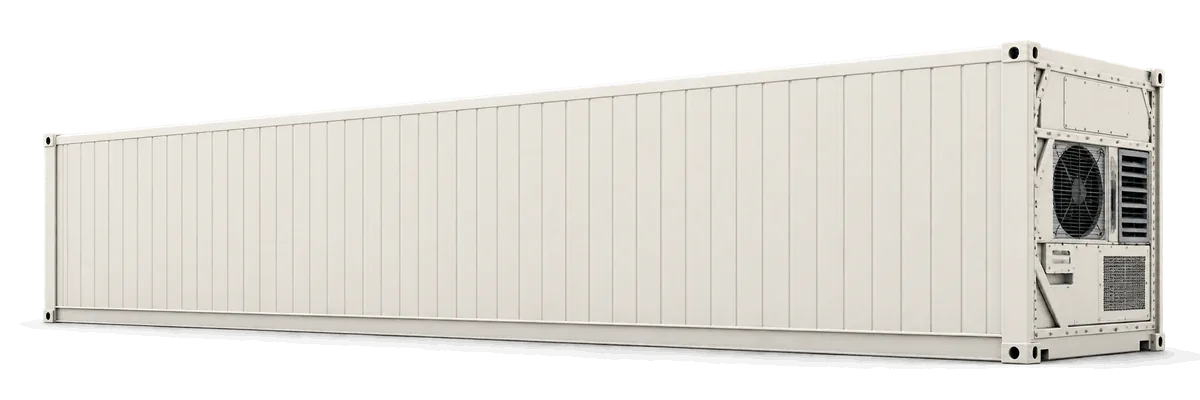 Illustration of a 40 ft high cube reefer container